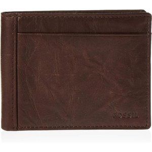 Fossil Men's Leather Bifold Wallet with Flip ID Window for Men‎